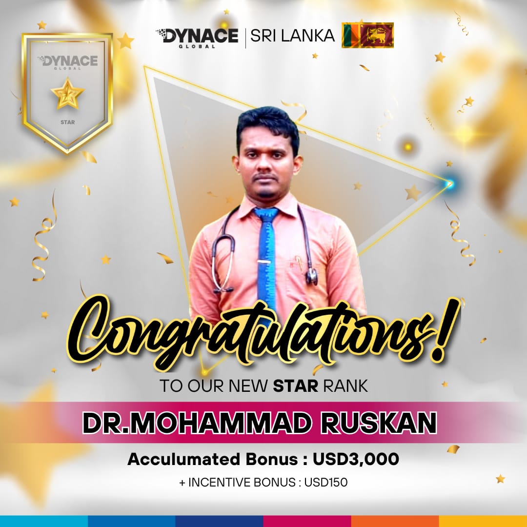 👉 THE DYNACE GLOBAL & DYNAMIC ACE LANKA * CONGRATULATE TO THE NEW STAR RANK ACHIEVER IN SRI LANKA 🇱🇰💐💐💐🌺🌺*